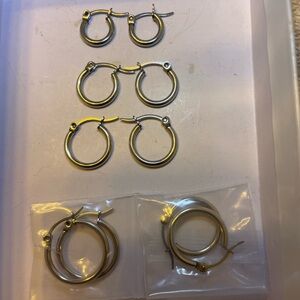 Stainlessss steel hoop earrings